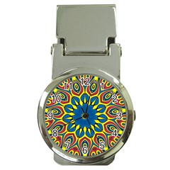 Yellow Flower Mandala Money Clip Watches