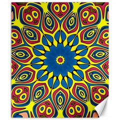 Yellow Flower Mandala Canvas 8  X 10  by designworld65