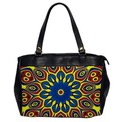 Yellow Flower Mandala Office Handbags