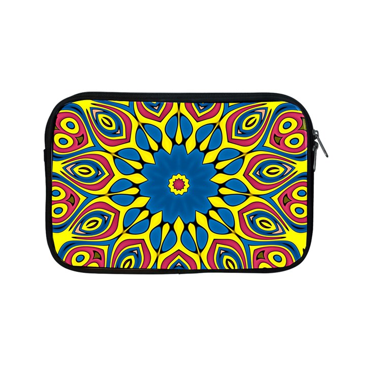 Yellow Flower Mandala Apple iPad Mini Zipper Cases