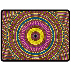 Ornament Mandala Fleece Blanket (large) 