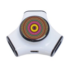 Ornament Mandala 3-port Usb Hub by designworld65