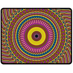 Ornament Mandala Double Sided Fleece Blanket (medium) 