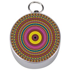 Ornament Mandala Silver Compasses