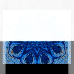 Blue Blossom Mandala Rectangular Jigsaw Puzzl