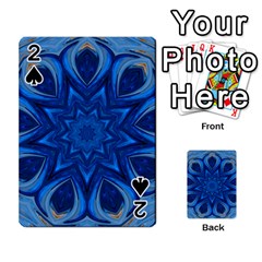 Blue Blossom Mandala Playing Cards 54 Designs  by designworld65