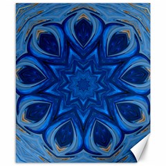 Blue Blossom Mandala Canvas 8  X 10  by designworld65