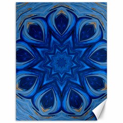 Blue Blossom Mandala Canvas 12  X 16  