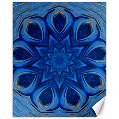 Blue Blossom Mandala Canvas 11  X 14  