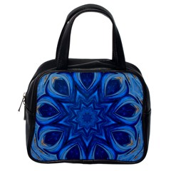 Blue Blossom Mandala Classic Handbags (one Side)