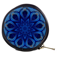 Blue Blossom Mandala Mini Makeup Bags by designworld65