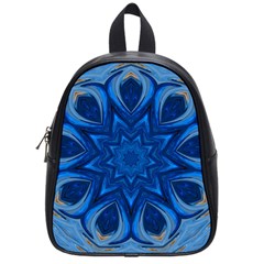 Blue Blossom Mandala School Bags (small)  by designworld65