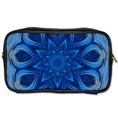 Blue Blossom Mandala Toiletries Bags 2-side by designworld65