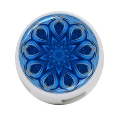 Blue Blossom Mandala 4-port Usb Hub (two Sides)  by designworld65