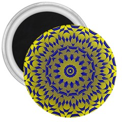 Yellow Blue Gold Mandala  by designworld65