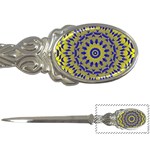 Yellow Blue Gold Mandala Letter Openers Front