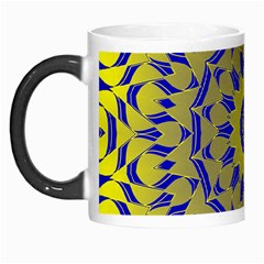 Yellow Blue Gold Mandala Morph Mugs by designworld65