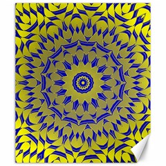 Yellow Blue Gold Mandala Canvas 20  X 24   by designworld65