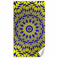 Yellow Blue Gold Mandala Canvas 40  X 72   by designworld65