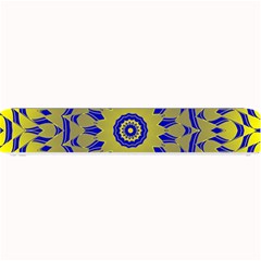 Yellow Blue Gold Mandala Small Bar Mats by designworld65