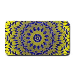 Yellow Blue Gold Mandala Medium Bar Mats by designworld65