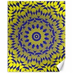 Yellow Blue Gold Mandala Canvas 11  x 14   10.95 x13.48  Canvas - 1