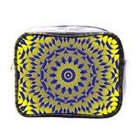 Yellow Blue Gold Mandala Mini Toiletries Bags Front