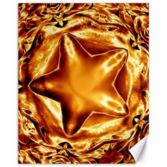 Elegant Gold Copper Shiny Elegant Christmas Star Canvas 11  X 14  