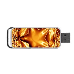 Elegant Gold Copper Shiny Elegant Christmas Star Portable Usb Flash (one Side) by yoursparklingshop