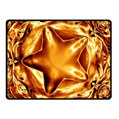 Elegant Gold Copper Shiny Elegant Christmas Star Double Sided Fleece Blanket (small) 