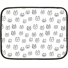 Sketchy Cats Double Sided Fleece Blanket (mini) 