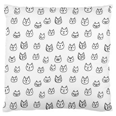 Sketchy Cats Large Cushion Case (one Side) by kostolom3000shop