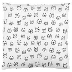 Sketchy Cats Standard Flano Cushion Case (one Side)