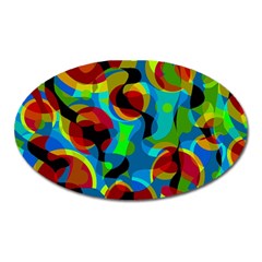 Colorful Smoothie  Oval Magnet