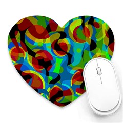 Colorful Smoothie  Heart Mousepads