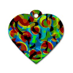 Colorful Smoothie  Dog Tag Heart (two Sides) by Valentinaart