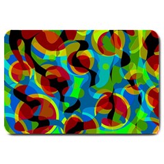 Colorful Smoothie  Large Doormat  by Valentinaart