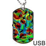 Colorful Smoothie  Dog Tag USB Flash (One Side) Front