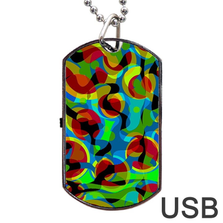 Colorful Smoothie  Dog Tag USB Flash (One Side)