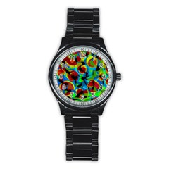 Colorful Smoothie  Stainless Steel Round Watch