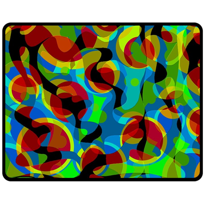 Colorful Smoothie  Double Sided Fleece Blanket (Medium) 