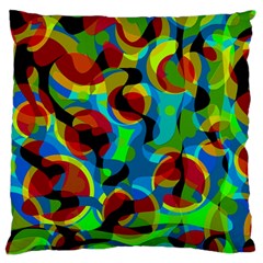 Colorful Smoothie  Large Flano Cushion Case (one Side)