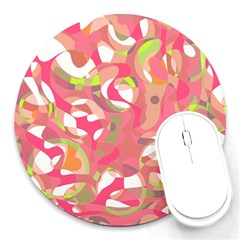 Pink Smoothie  Round Mousepads