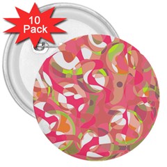 Pink Smoothie  3  Buttons (10 Pack)  by Valentinaart