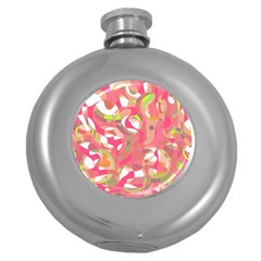 Pink Smoothie  Round Hip Flask (5 Oz)