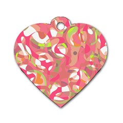 Pink Smoothie  Dog Tag Heart (one Side)