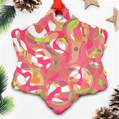 Pink Smoothie  Snowflake Ornament (2-side)