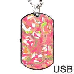 Pink Smoothie  Dog Tag Usb Flash (one Side) by Valentinaart