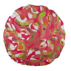 Pink Smoothie  Large 18  Premium Flano Round Cushions by Valentinaart