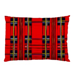 Red Checkered Abstract Design  Pillow Case (two Sides)